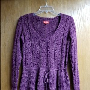 Elle Plum Sparkle Sweater Size Large